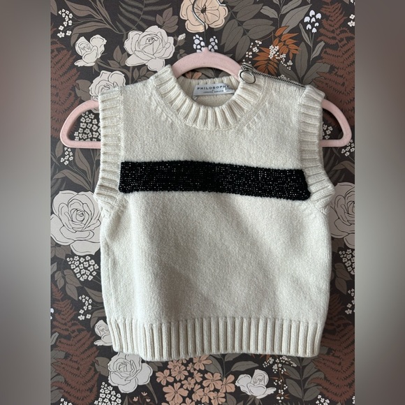 Philosophy di Lorenzo Serafini Striped Sleeveless Sweater US size 4 - Picture 6 of 10